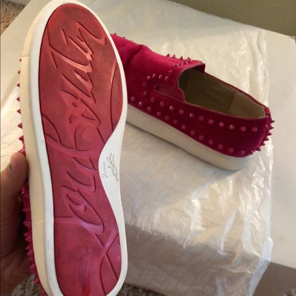 Christian Louboutin Pink PIK Women’s Boat Shoes - Picture 5 of 5
